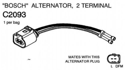 C2093_AFTERMARKET BRAND Alternator Repair Lead Connector